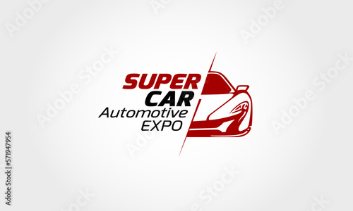 Super Car Vector Logo Template. This is a modern, clean and elegant sport car logo. Perfect for car racing, car dealers, cars service, and auto industry.