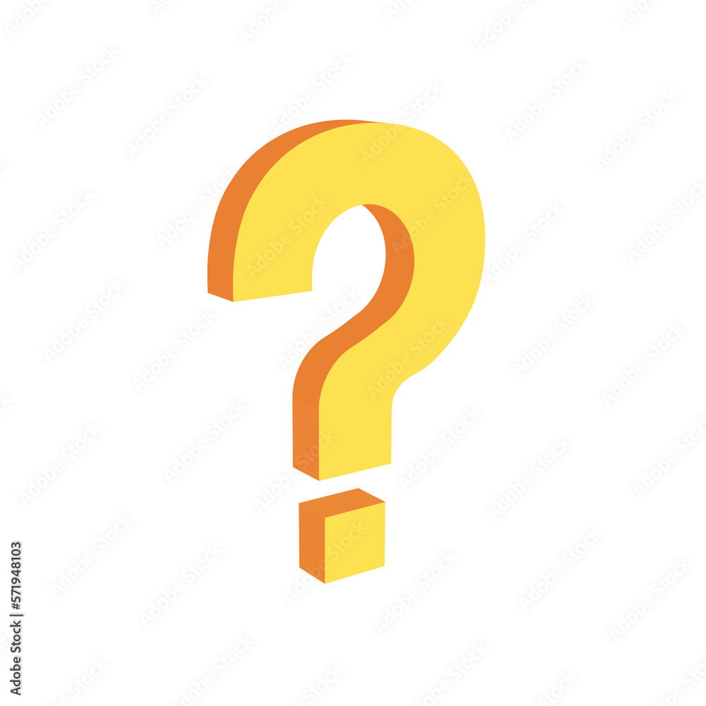 3D isolated question mark, colorful interrogation mark 3D isolated question mark, colorful interrogation mark