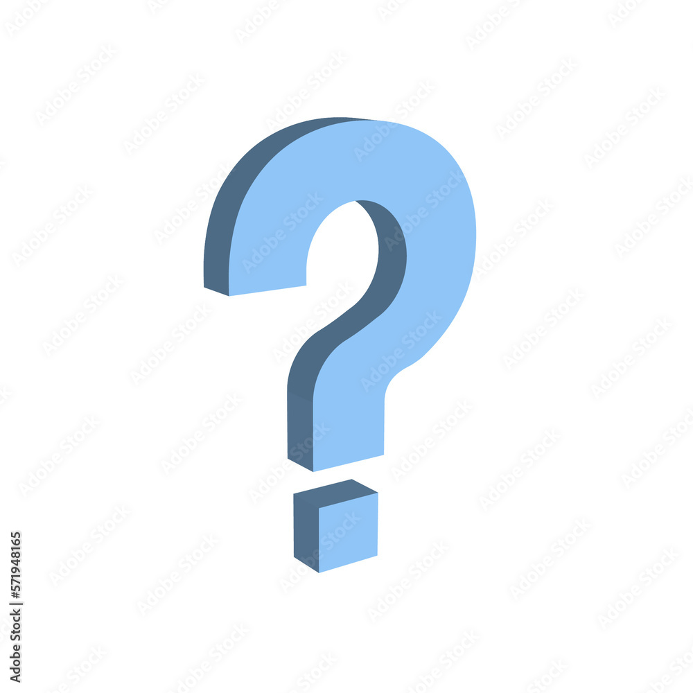 3D isolated question mark, colorful interrogation mark 3D isolated question mark, colorful interrogation mark
