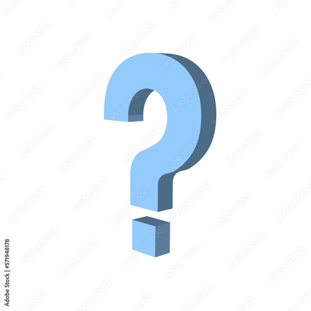 3D isolated question mark, colorful interrogation mark 3D isolated question mark, colorful interrogation mark