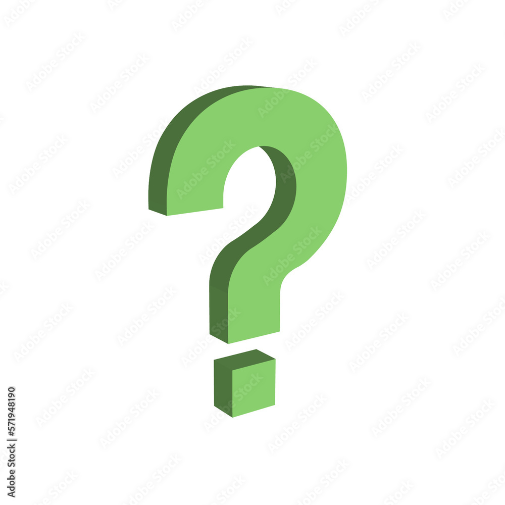 3D isolated question mark, colorful interrogation mark 3D isolated question mark, colorful interrogation mark