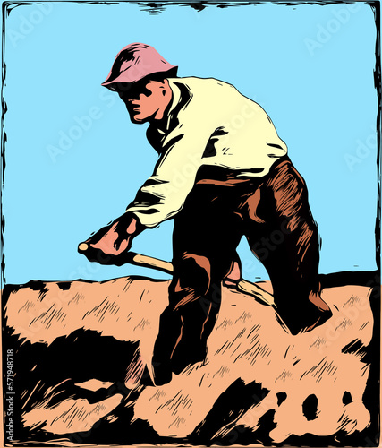 Schnitter Egger Lienz  Cartoon