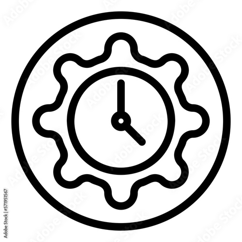 time management line icon