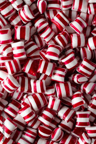 Christmas Peppermint Flavor Hard Candy, close-up