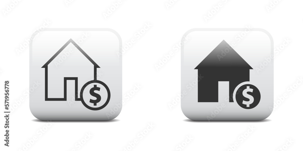 House icon with dollar sign. Vector illustration. House icon with dollar sign. Vector illustration.