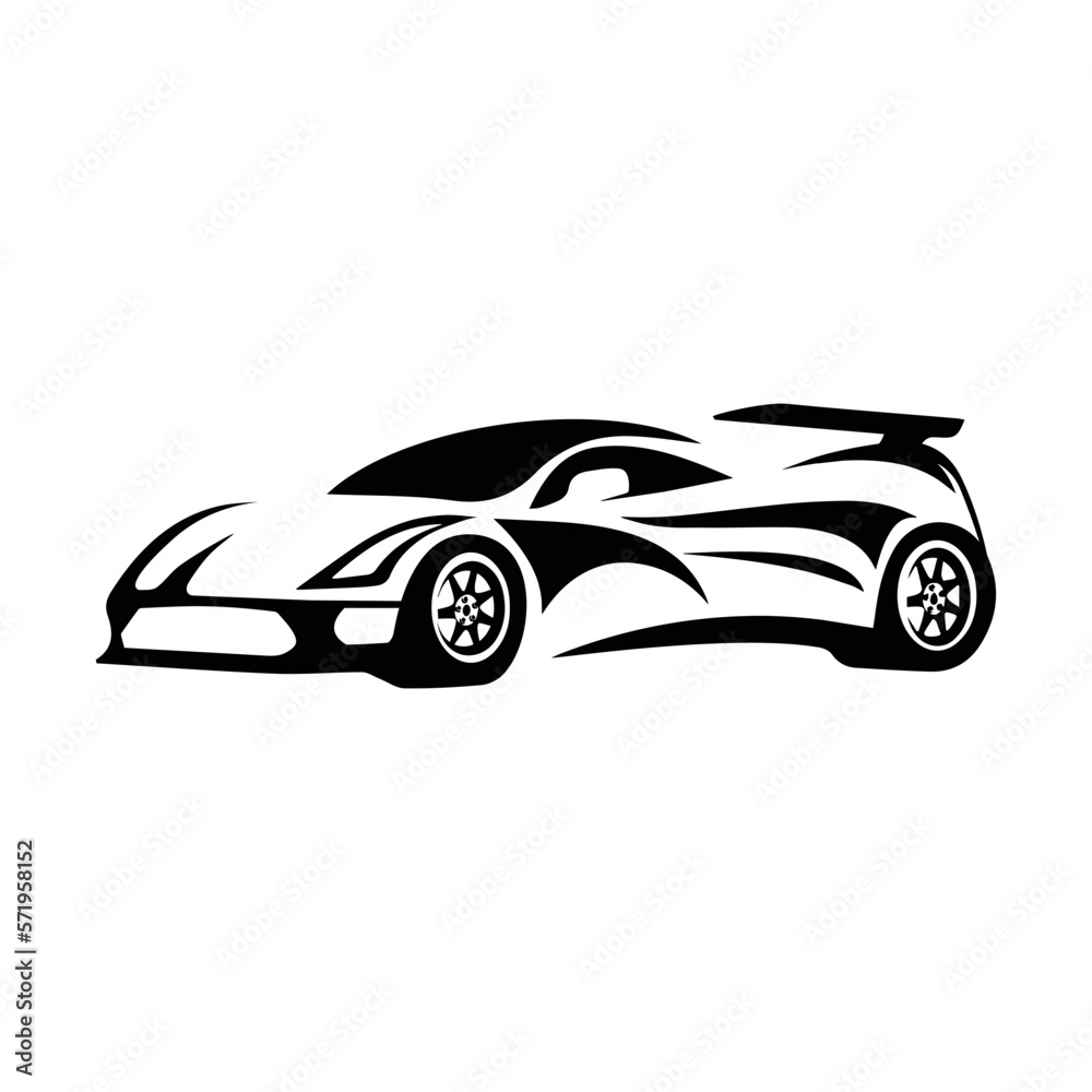 unique new model race car design .fast dark sport car