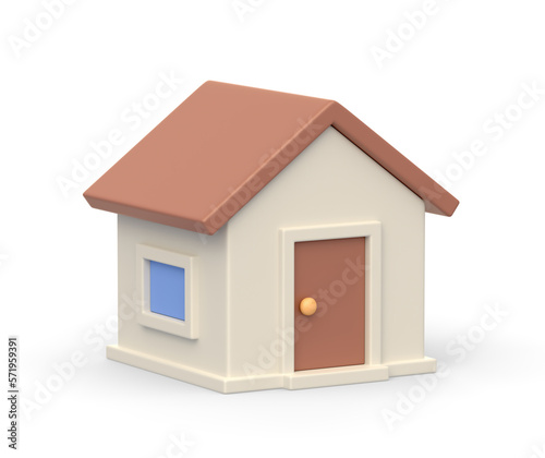 Realistic 3d icon of house for real estate