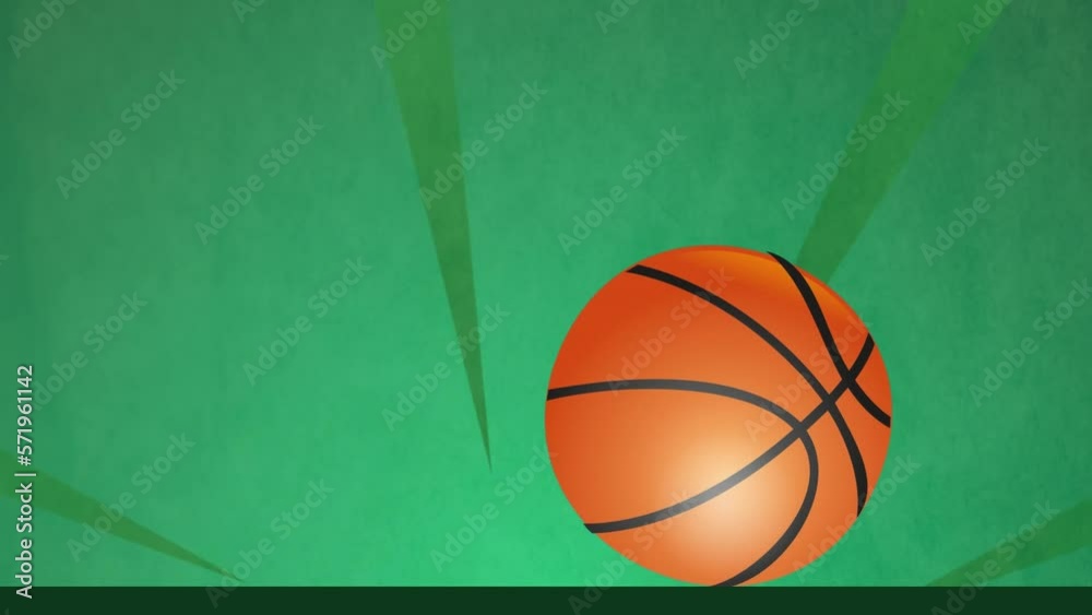 Animation of football over shapes on green background Animation of football over shapes on green background