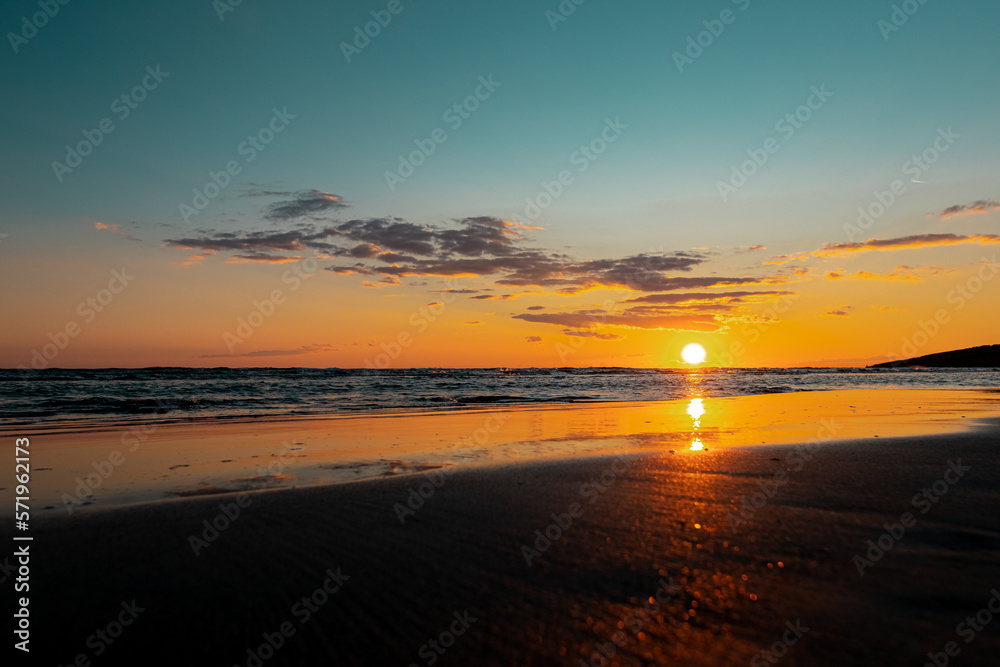 An extremely beautiful sunset on the shore of the Adriatic Sea An extremely beautiful sunset on the shore of the Adriatic Sea