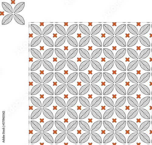 Indian Motif| Seamless Pattern| Vector Illustration| Tile 
