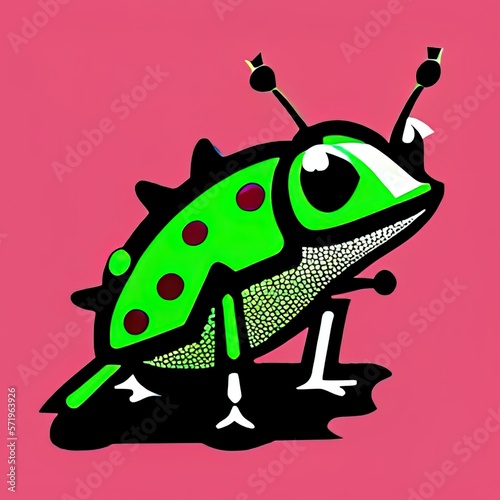 Root Aphids Animal Style Print Design Logo. Generative AI.