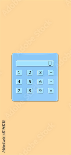 2d illustration Calculator Isolated
