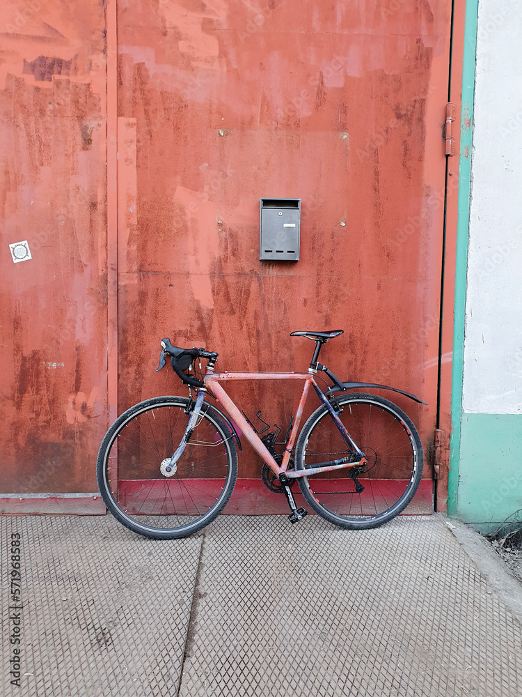 old bicycle in the street