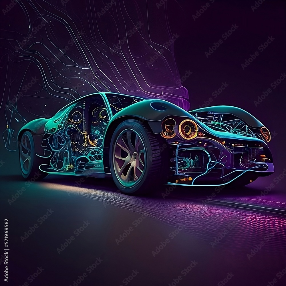 Naklejka premium electric car? the future!
