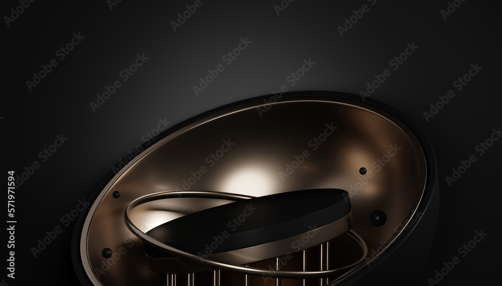 Fashion product background and stand black podium display with blank backdrops. Fashion product background and stand black podium display with blank backdrops.