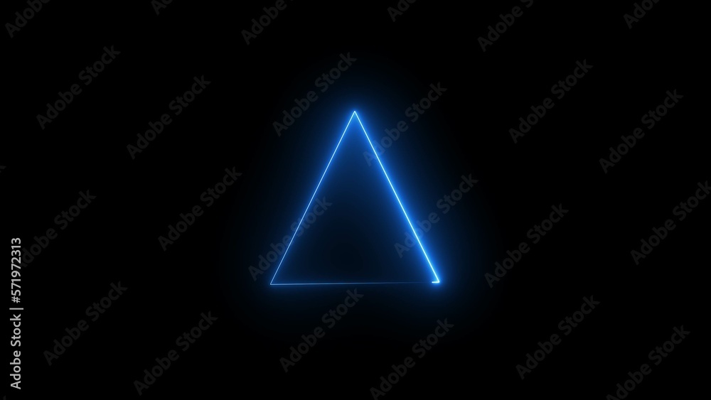 Neon Light glowing shape illustration in retro style. Neon Light glowing shape illustration in retro style.