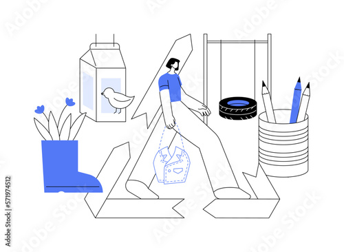 Upcycling abstract concept vector illustration.