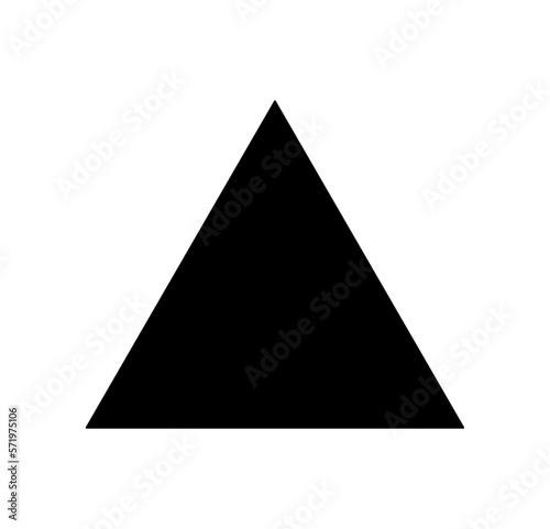 Vector isolated one single equilateral triangle colorless black and white outline silhouette shadow shape photo