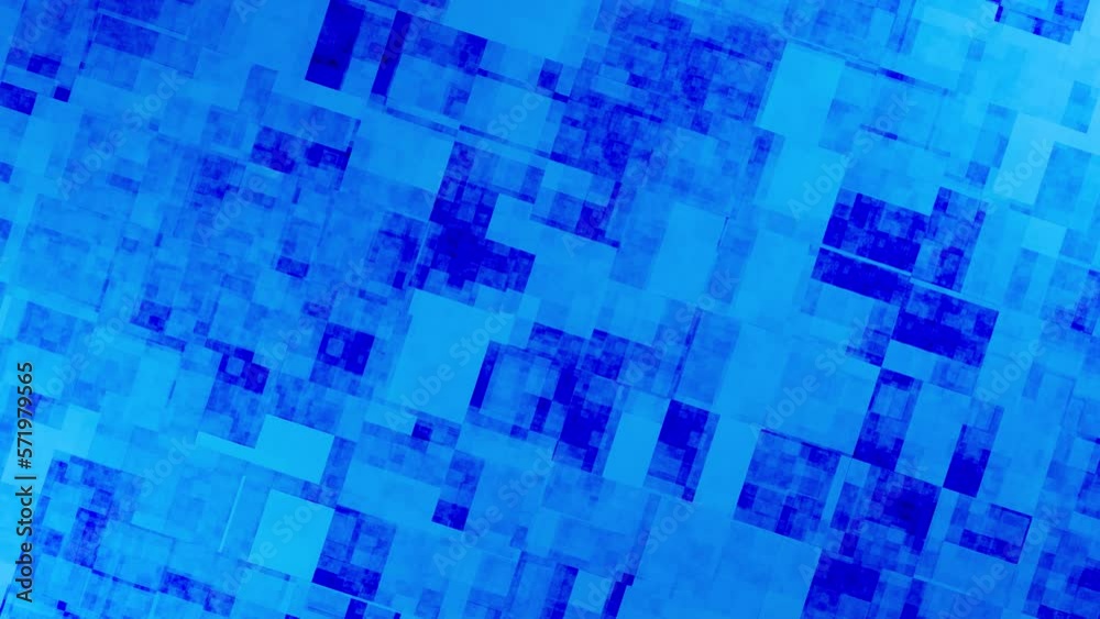 Abstract animated background of moving blue and light blue square mosaic tiles at 60fps Abstract animated background of moving blue and light blue square mosaic tiles at 60fps