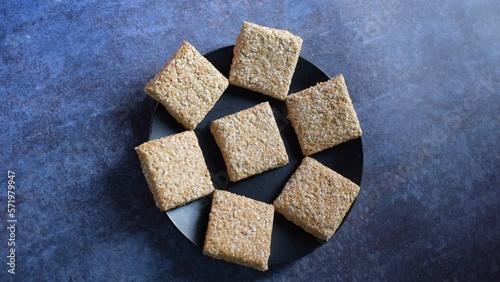 Khasta Gajak Indian traditional sweet made from sesame seeds