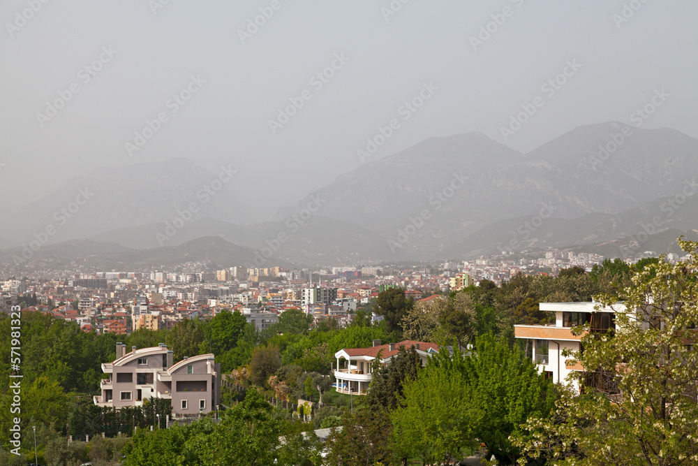 Aerial view of Tirana