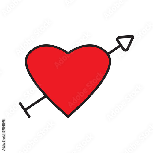 red heart with arrow