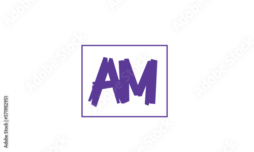 AM, MA , A , M , Abstract Letters Logo Monogram