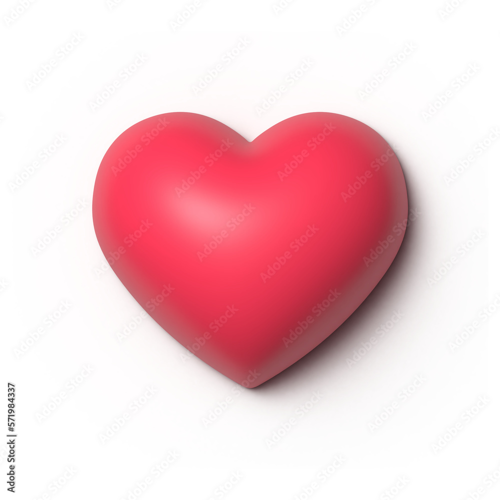 3D red heart shape