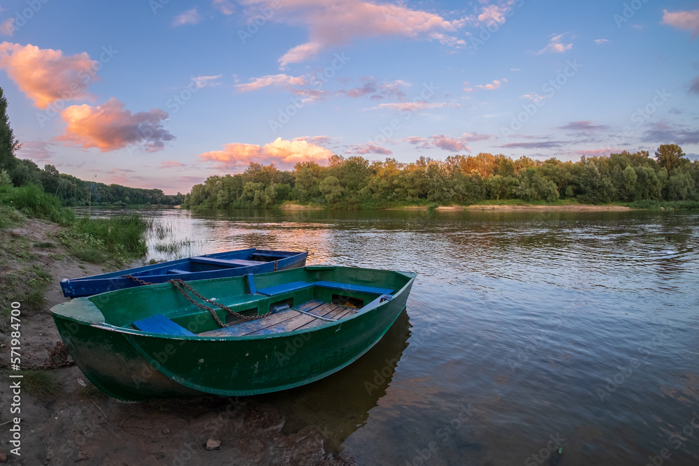 boats on the lake