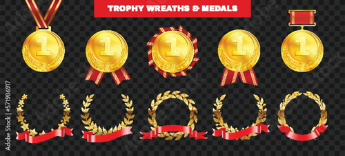 Medal Prize Wreath Set