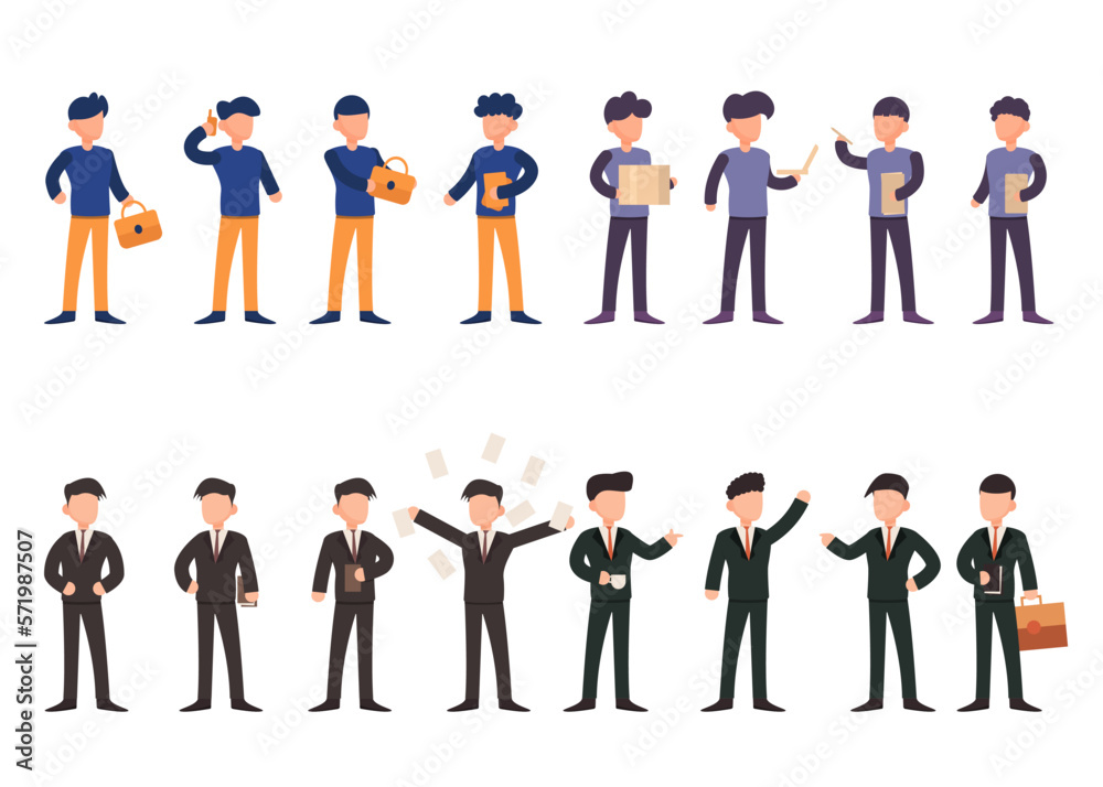 Bundle of many career character 4 sets, 16 poses of various professions, lifestyles, Bundle of many career character 4 sets, 16 poses of various professions, lifestyles,