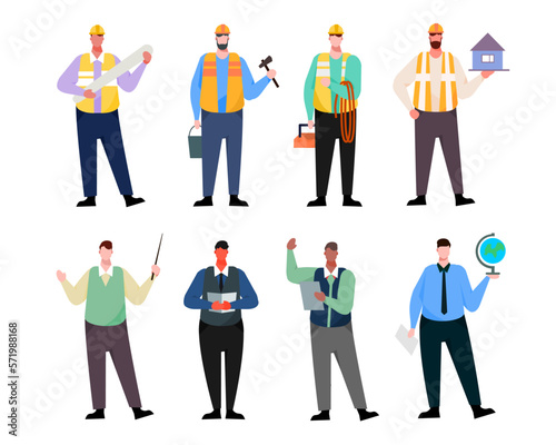 Bundle of many career character 2 sets, 8 poses of various professions, lifestyles,