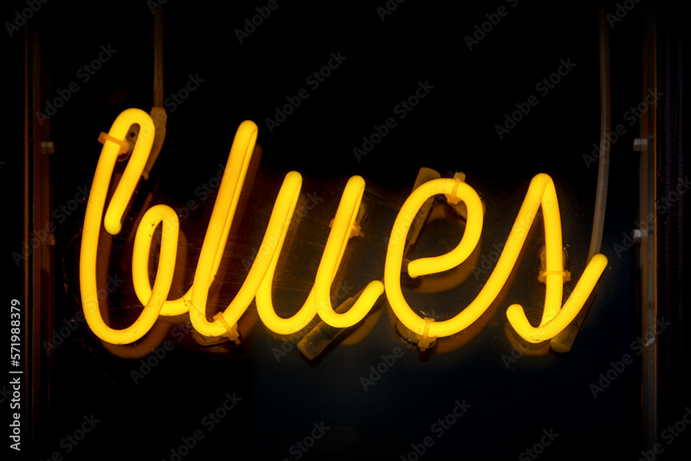 Obraz premium Blues - Neon light