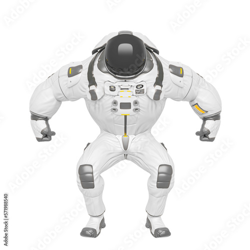 astronaut cartoon is standing up