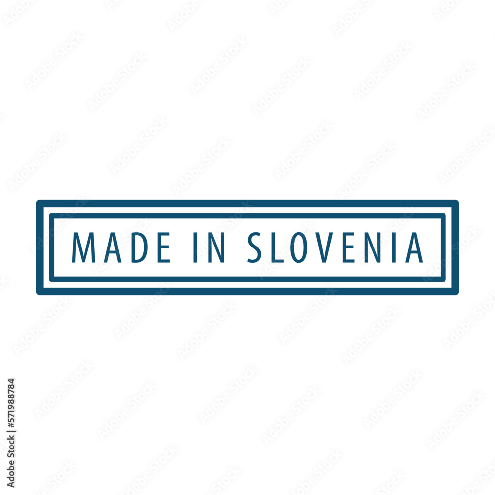 Made in Slovenia stamp icon vector logo template Made in Slovenia stamp icon vector logo template