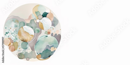 An abstract watercolor art with neutral pastel colors