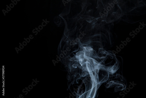 Swirling abstract white smoke