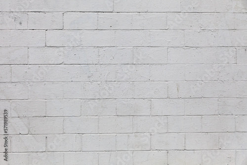 White painted cinder block wall background photo