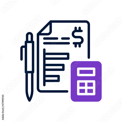 accounting icon for your website design, logo, app, UI. 