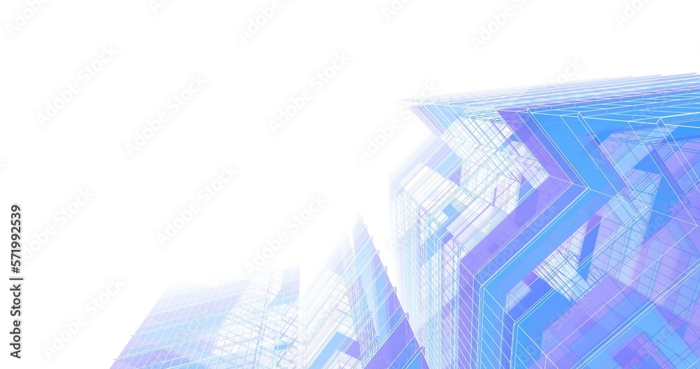 Fototapeta premium abstract architecture 3d rendering 3d illustration