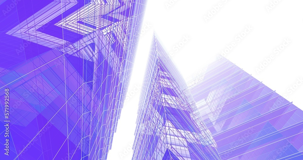 abstract architecture 3d rendering 3d illustration