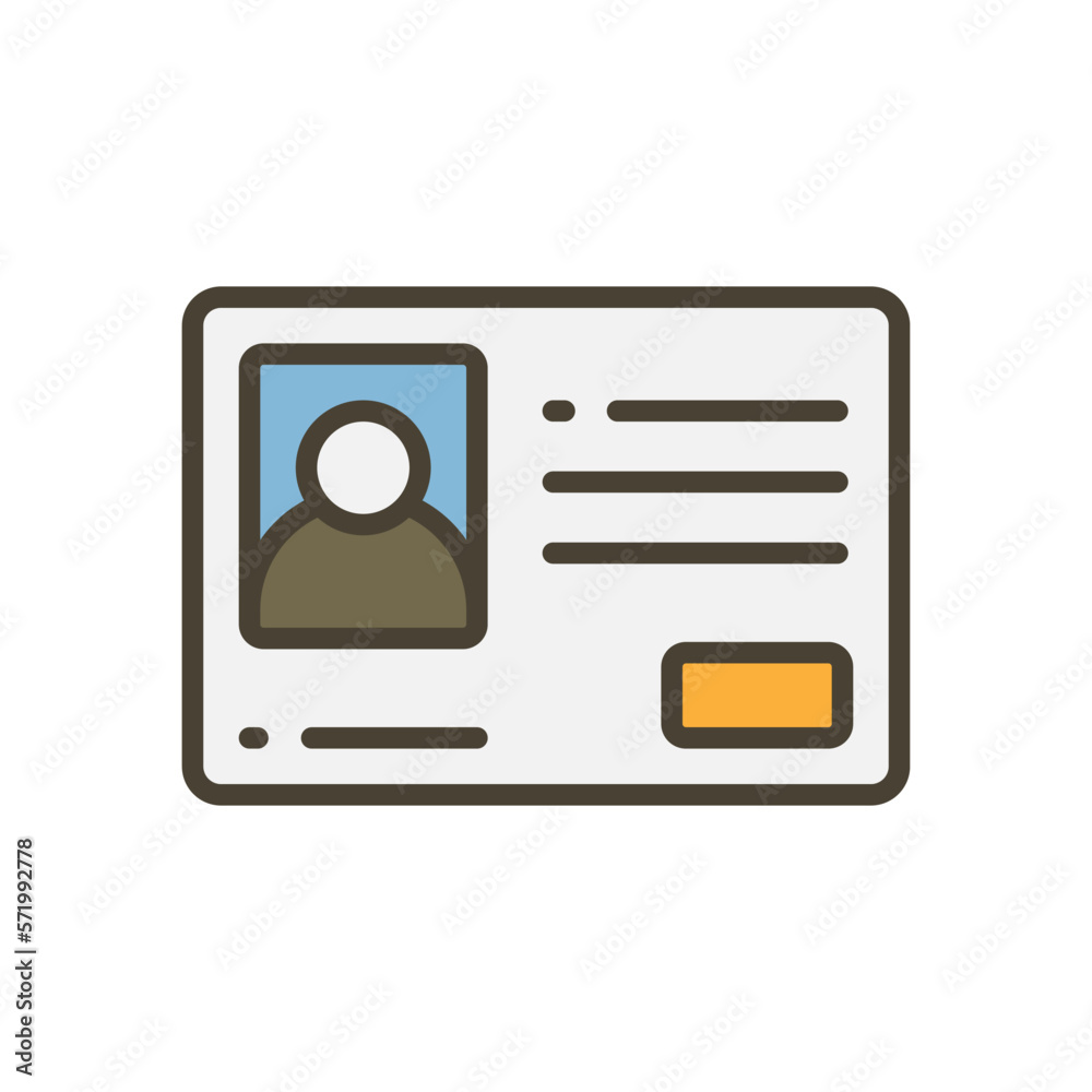 id card icon for your website design, logo, app, UI. id card icon for your website design, logo, app, UI.