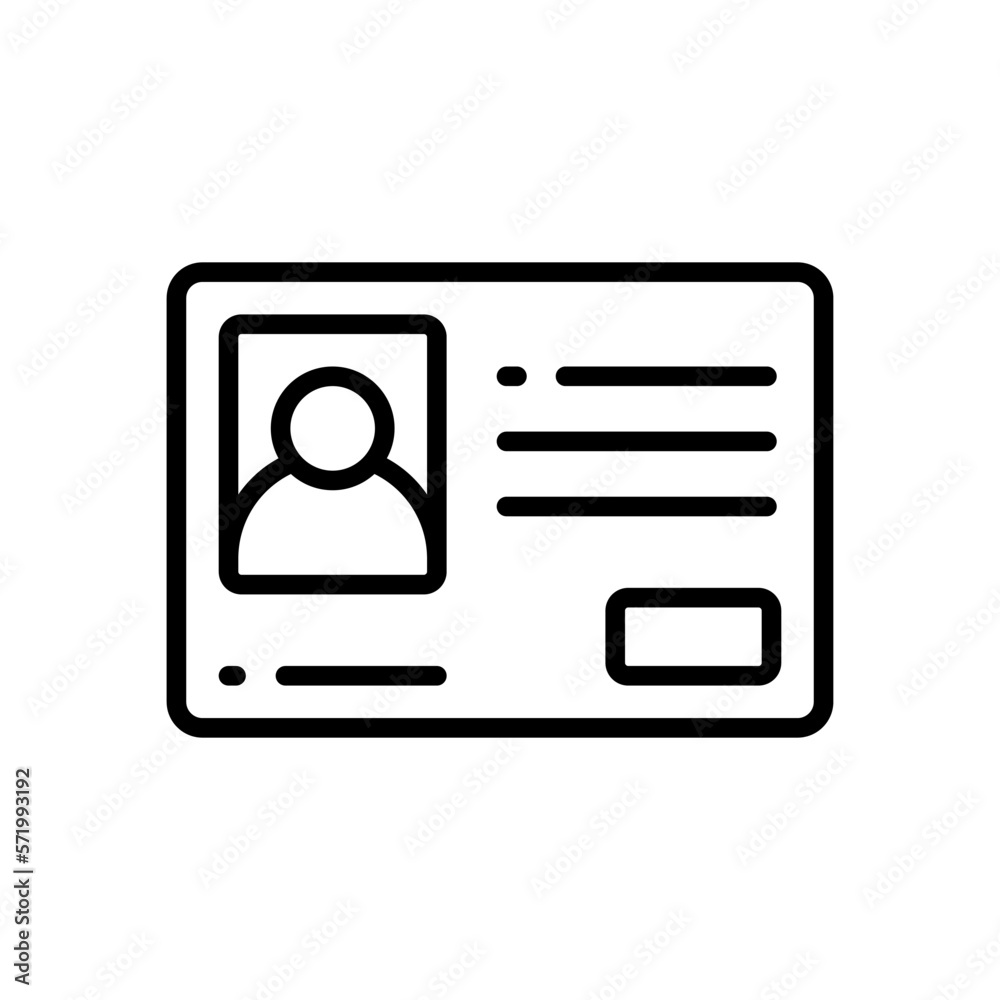 id card icon for your website design, logo, app, UI. id card icon for your website design, logo, app, UI.