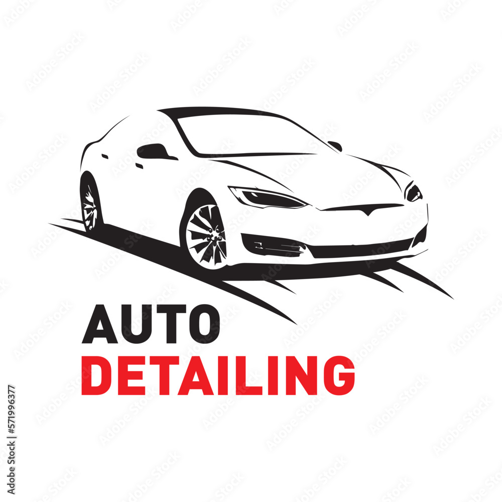 Obraz premium Vector logo for detailing car and tuning
