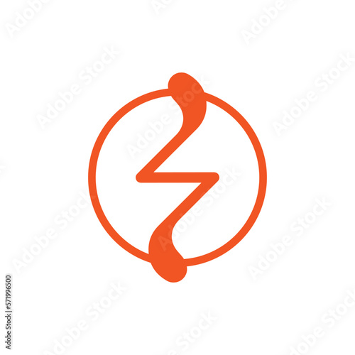 zig zag logo orange color icon for players design, graphic, minimalist.logo