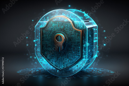 internet network security technology network data protection technology background Generative AI