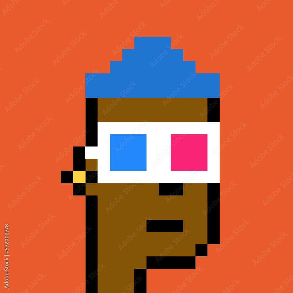 Obraz premium Pixel Art man with generative AI
