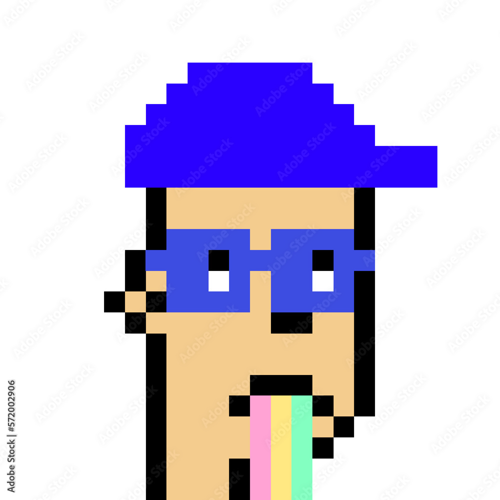 Fototapeta premium Pixel Art man with generative AI