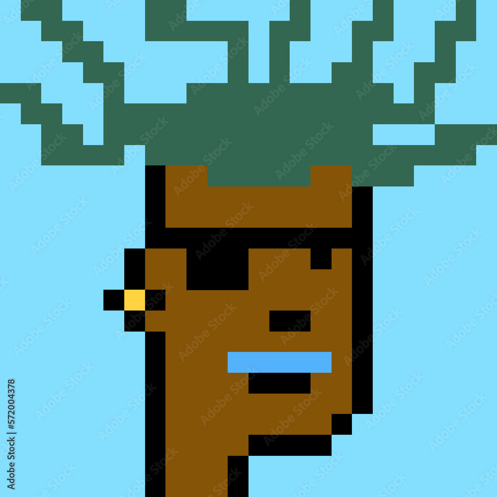 Pixelated people avatar with generative AI