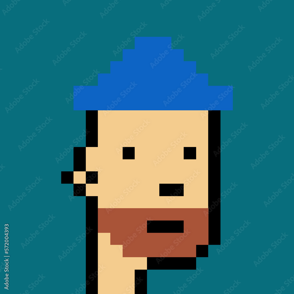 Pixelated people avatar with generative AI
